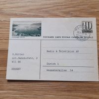 GS Post Karte Lausanne OUchy Wil St.Gallen 1955 Zürich