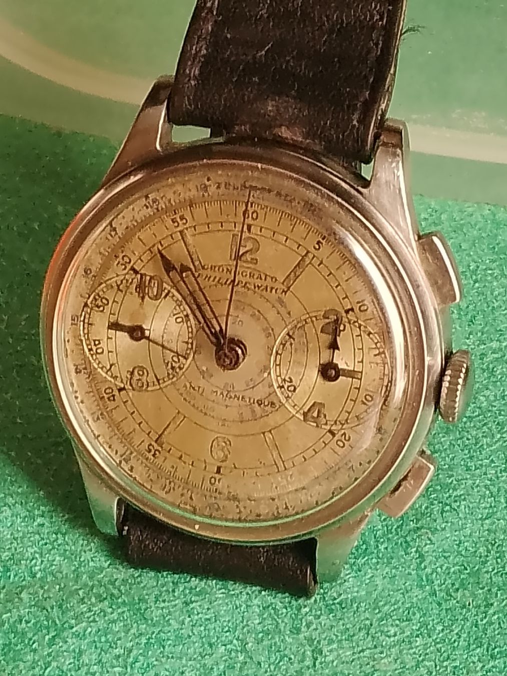 Swiss Orologi: Philippe Cronografo Stahl 36mm läuft  – Usato da Agno venduto da sam2608