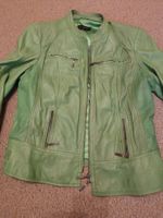 Lederjacke Lamm gefüttert grün von CABRINI