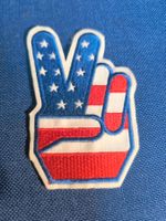 Aufnäher USA Flagge Fingerform Neu Gestickt  Top Qualität