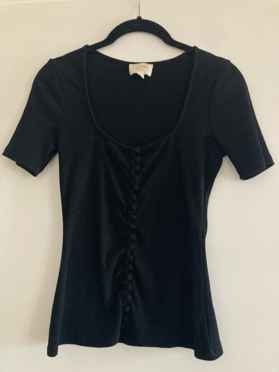 Sezane T-shirt: Sézane T-Shirt Schwarz XS – Usato da Zuerich venduto da Jim_Hatton