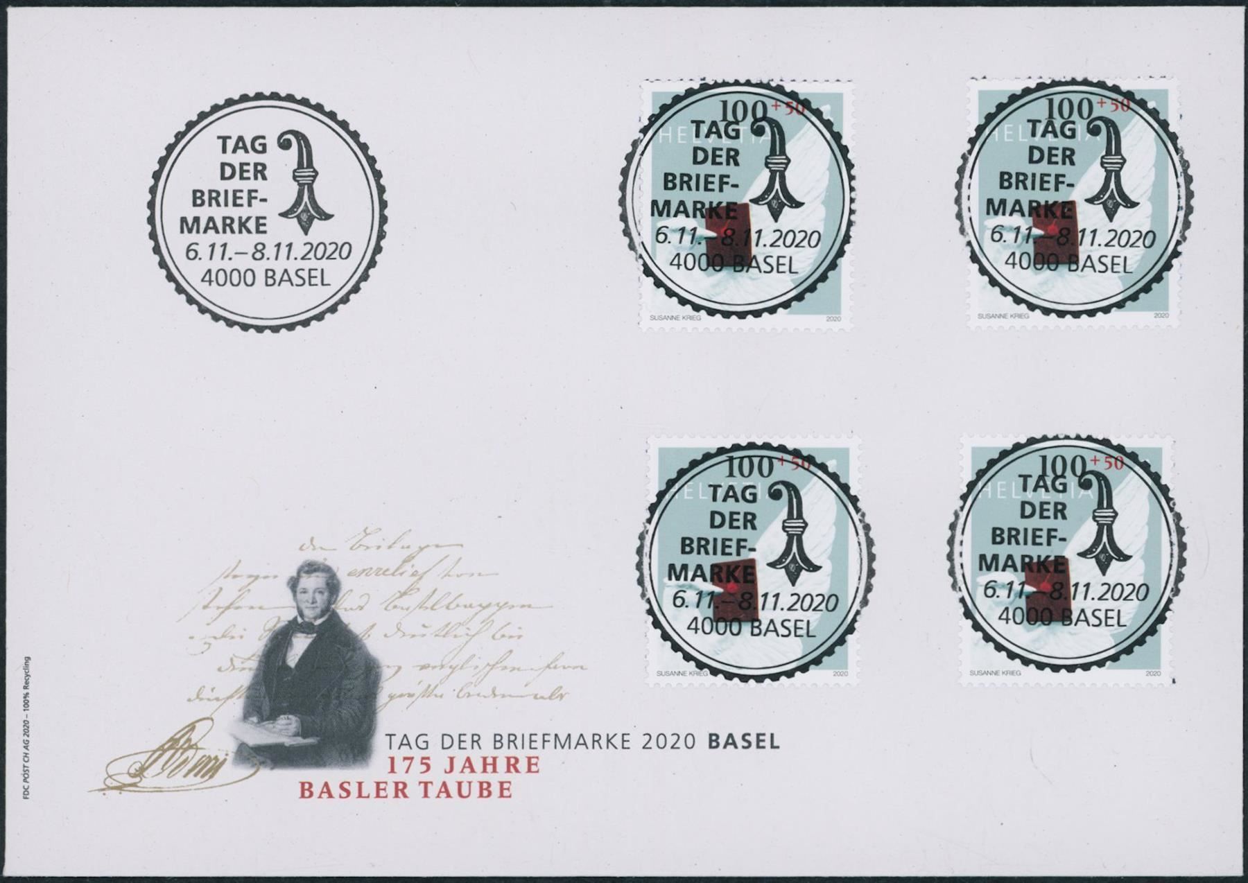 Tutti i francobolli: 2020 - Tag der Briefmarke - Brief Voll – Usato da Schindellegi venduto da leecollect