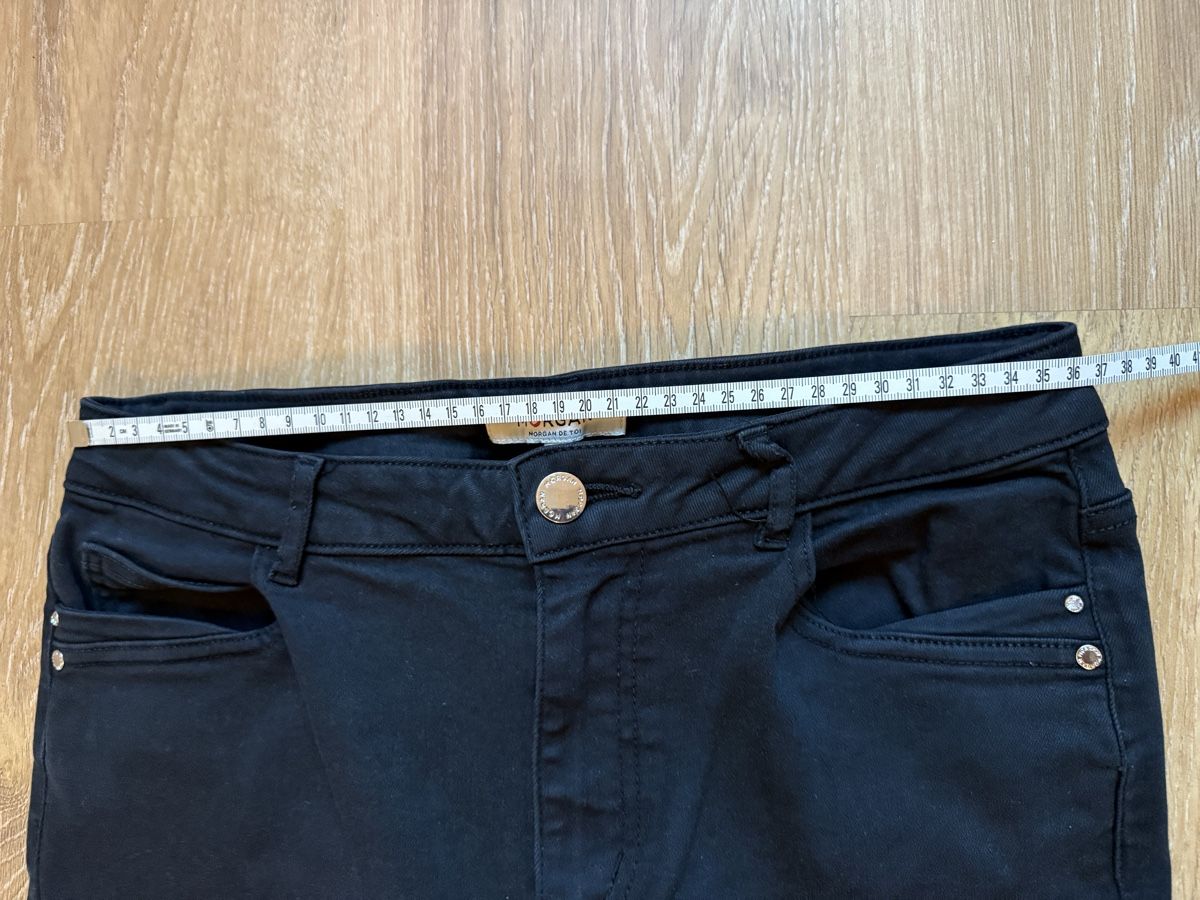 Morgan Jeans: Jeans noir slim Morgan, t.36/38 – Usato da Tavannes venduto da Thriftshop 5