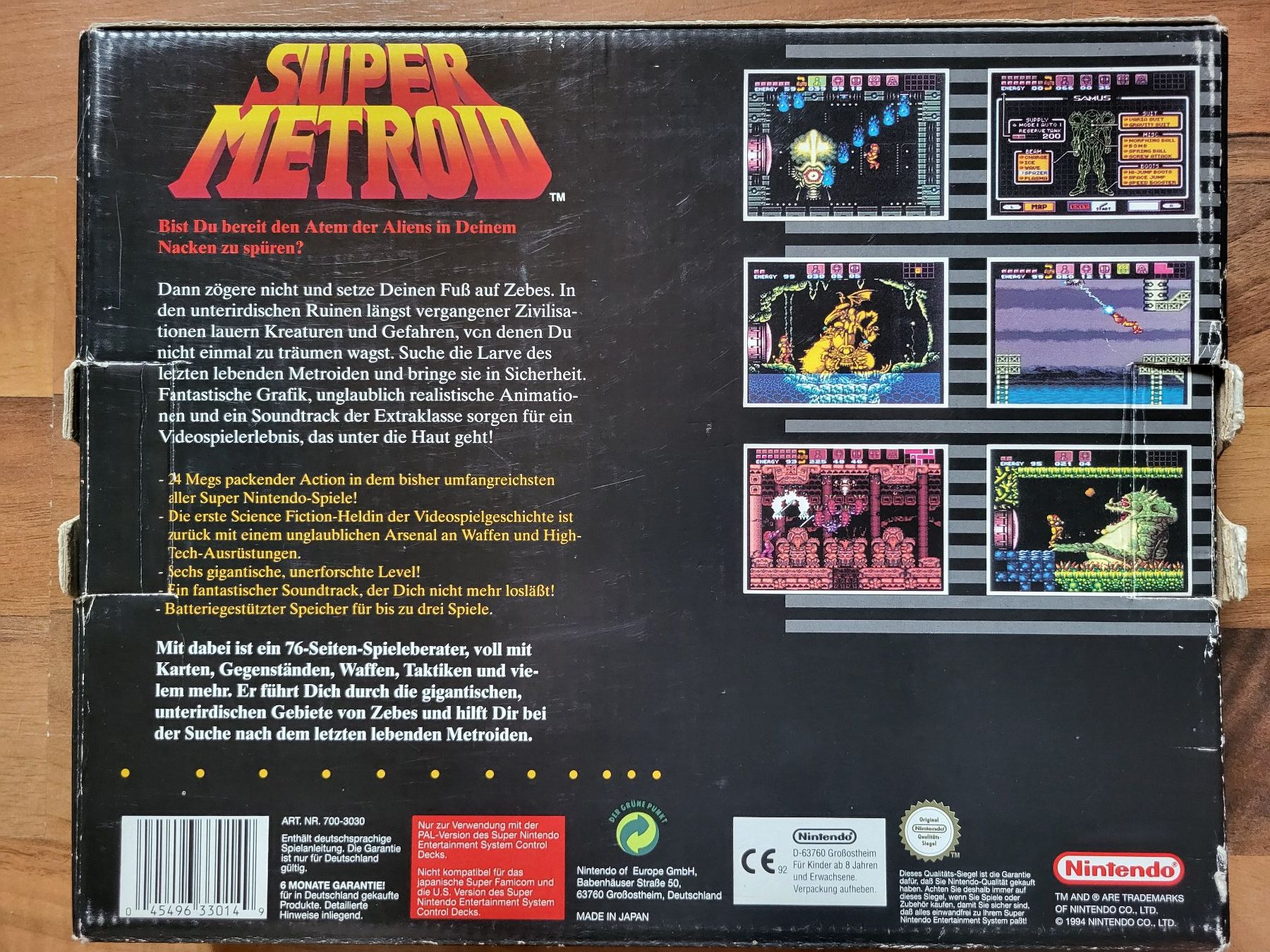 Nintendo Giochi: SNES Super Metroid OVP – Usato da Gossau SG venduto da B.Stillhard 1
