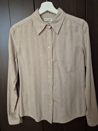 Marc O'Polo Damen Flanrll Hemd / Bluse – Beige Gr. 36