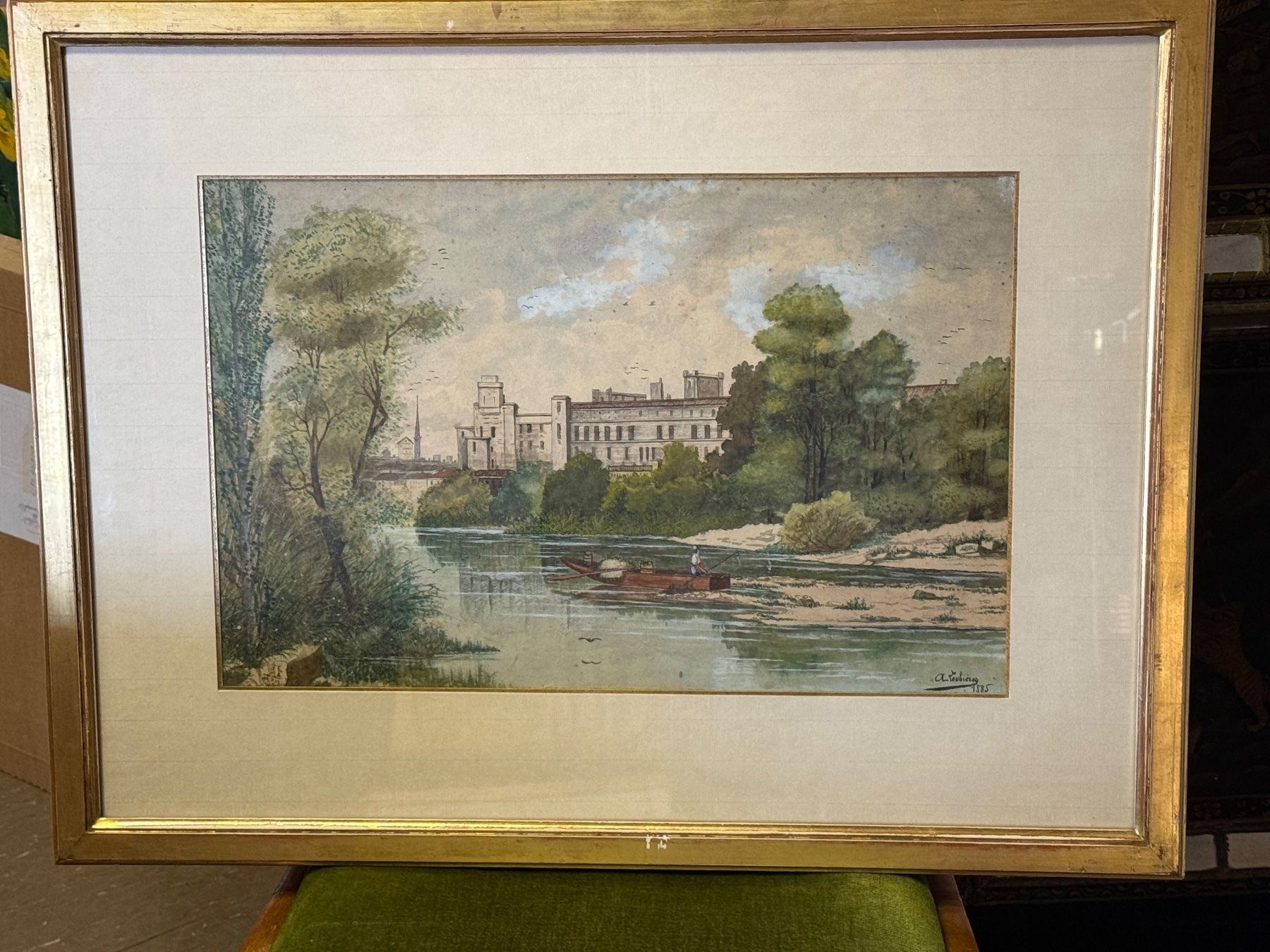 Tableaux: (50) Antikes Aquarell signiert – D'occasion à Bern par Jwpm66