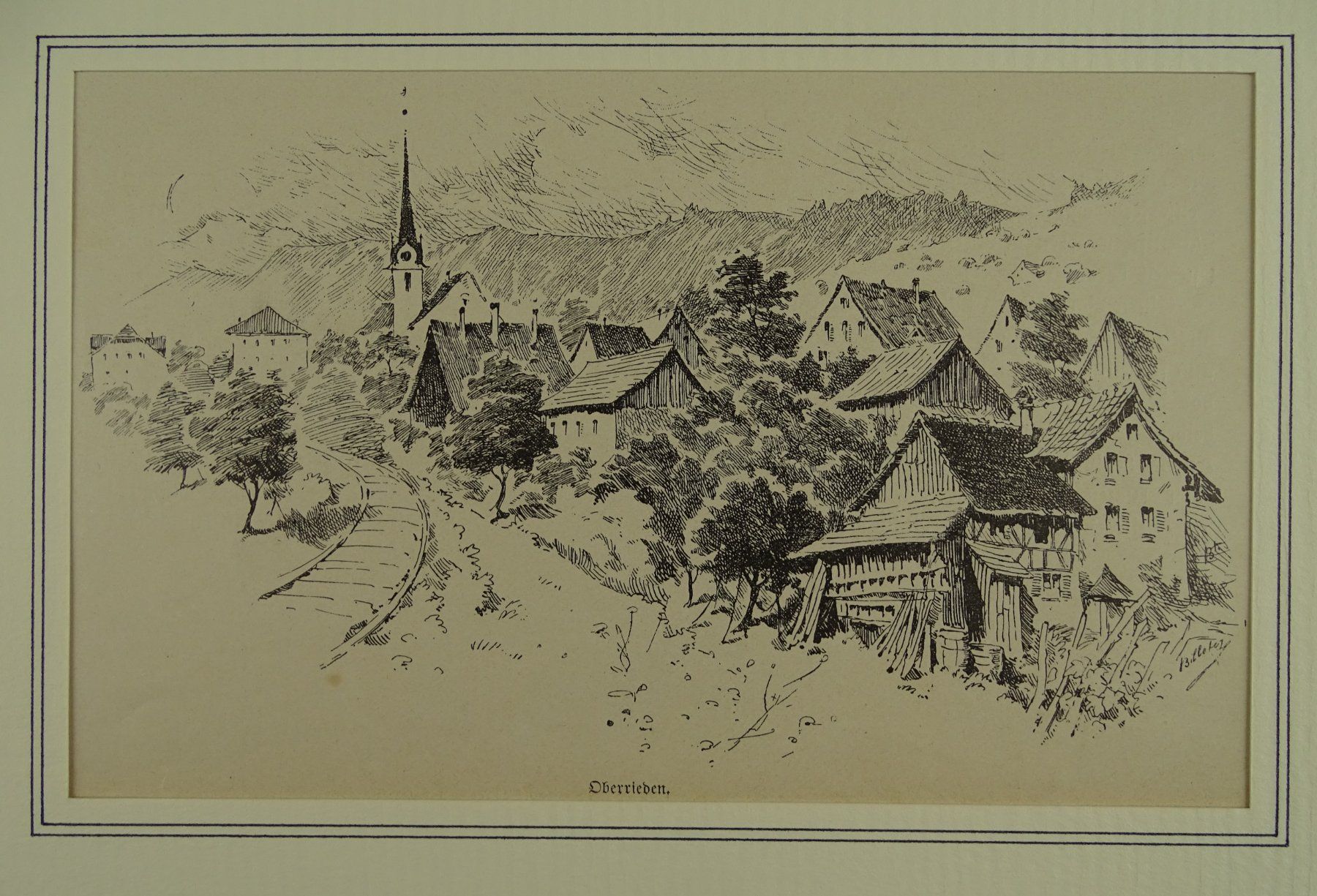 Incisioni: OBERRIEDEN, ZINKÄTZUNG 1897 – Usato da Grüningen venduto da Kartensammler