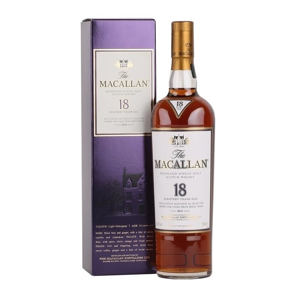 Macallan Bevande alcoliche: Macallan Sherry 18 years 2016 – Nuovo e nell'imballaggio originale da Deitingen venduto da gol_xd5d