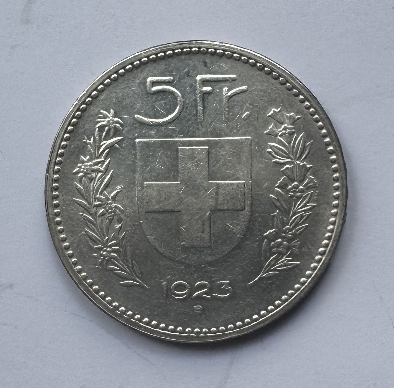 Tutti le monete: 1923 5 Franken-unz – Usato da Kirchberg SG venduto da Zenhad69
