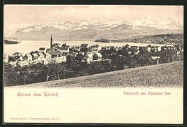 Thalwil (Thalweil) am Züricher See, Gruss aus Zürich um 1900