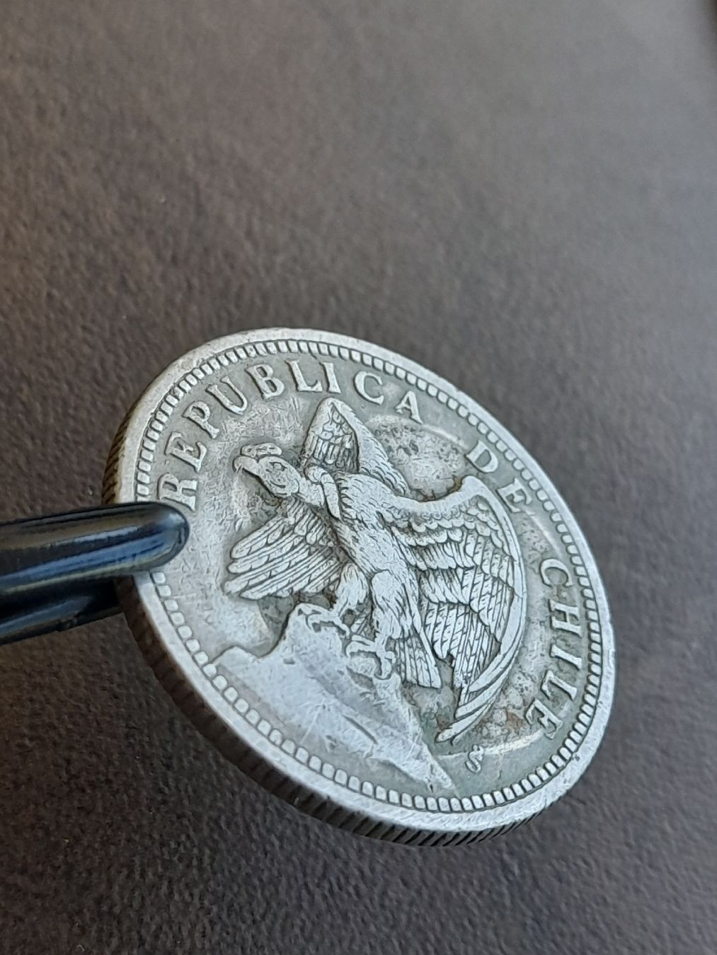Alle Münzen: 1 Peso 1933 République du Chili – Gebraucht aus Basel von Basel_20 5
