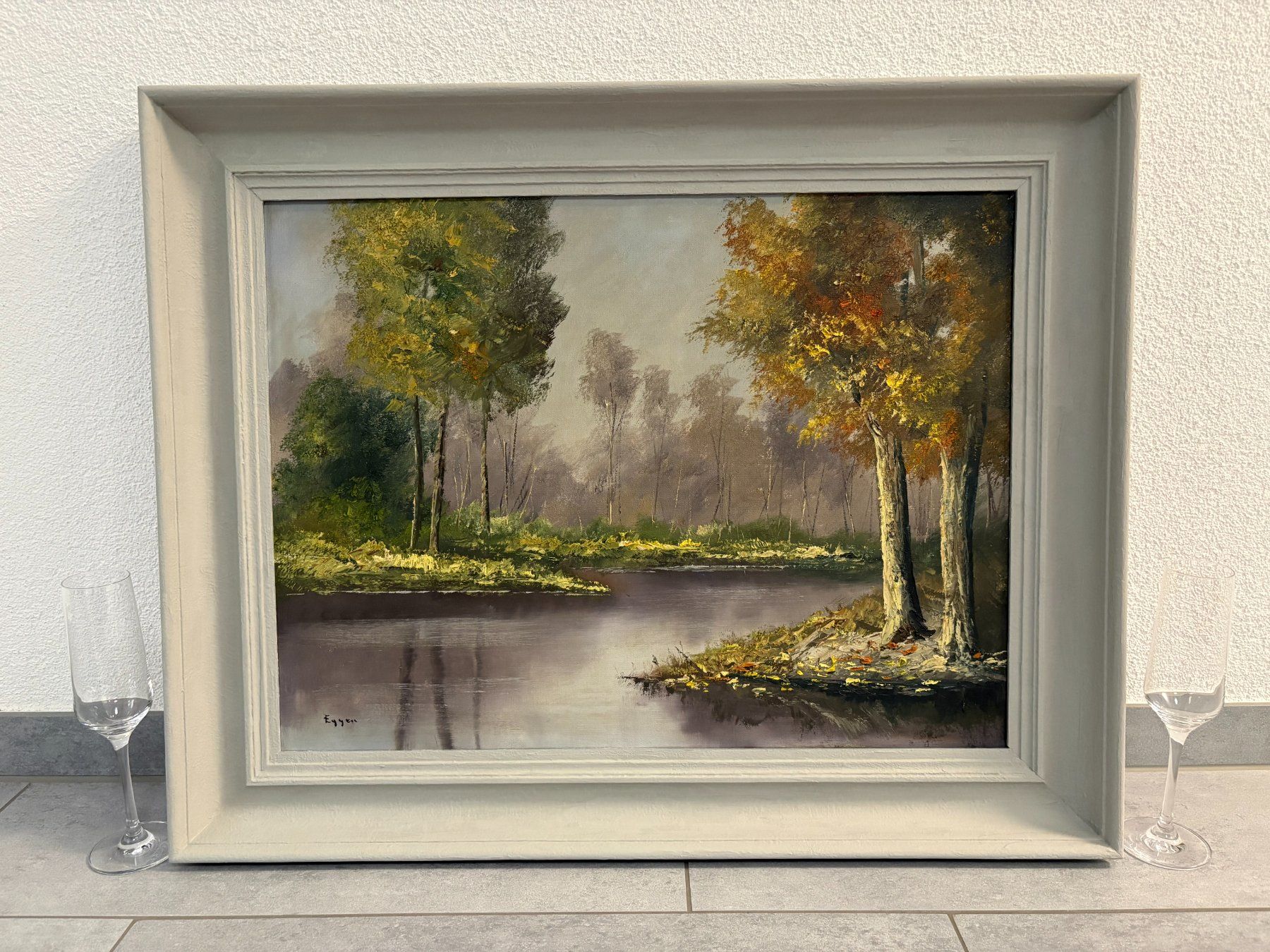 Dipinti: 75cmbreit x 60 cm/ Egger/ Öl Gemälde Idyllische Landschaft – Usato da Ottenbach venduto da TimelessEmotions. 2