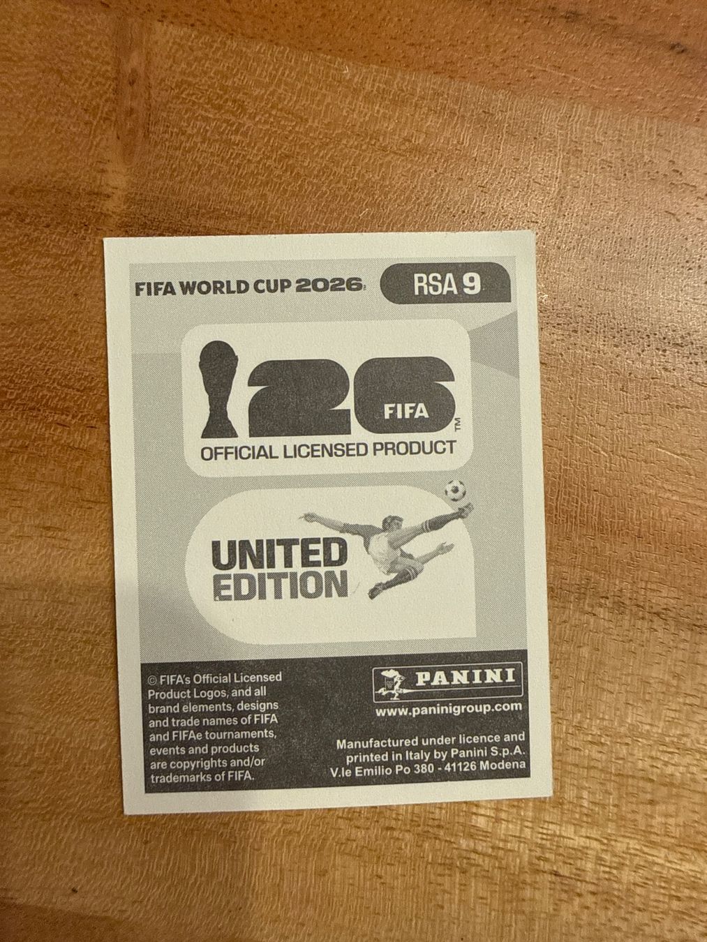 Panini Carte collezionabili: WM 2026 Panini Sticker Khuliso Mudau RSA 9 – Usato da Winterthur venduto da ylaura 1