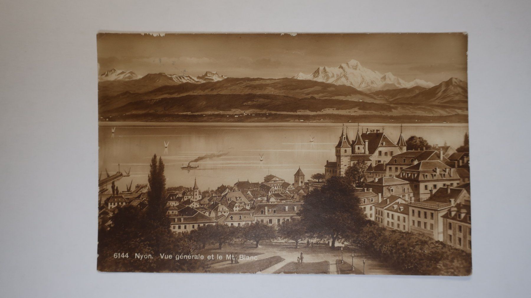 Cartoline postali: Nyon Vue générale et MT. Blanc – Usato da Cormoret venduto da Pascalll2001 1