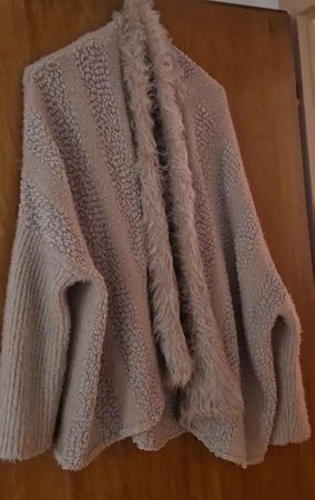jaquet chaud et doux avec col en fausse fourrure Taille xxl