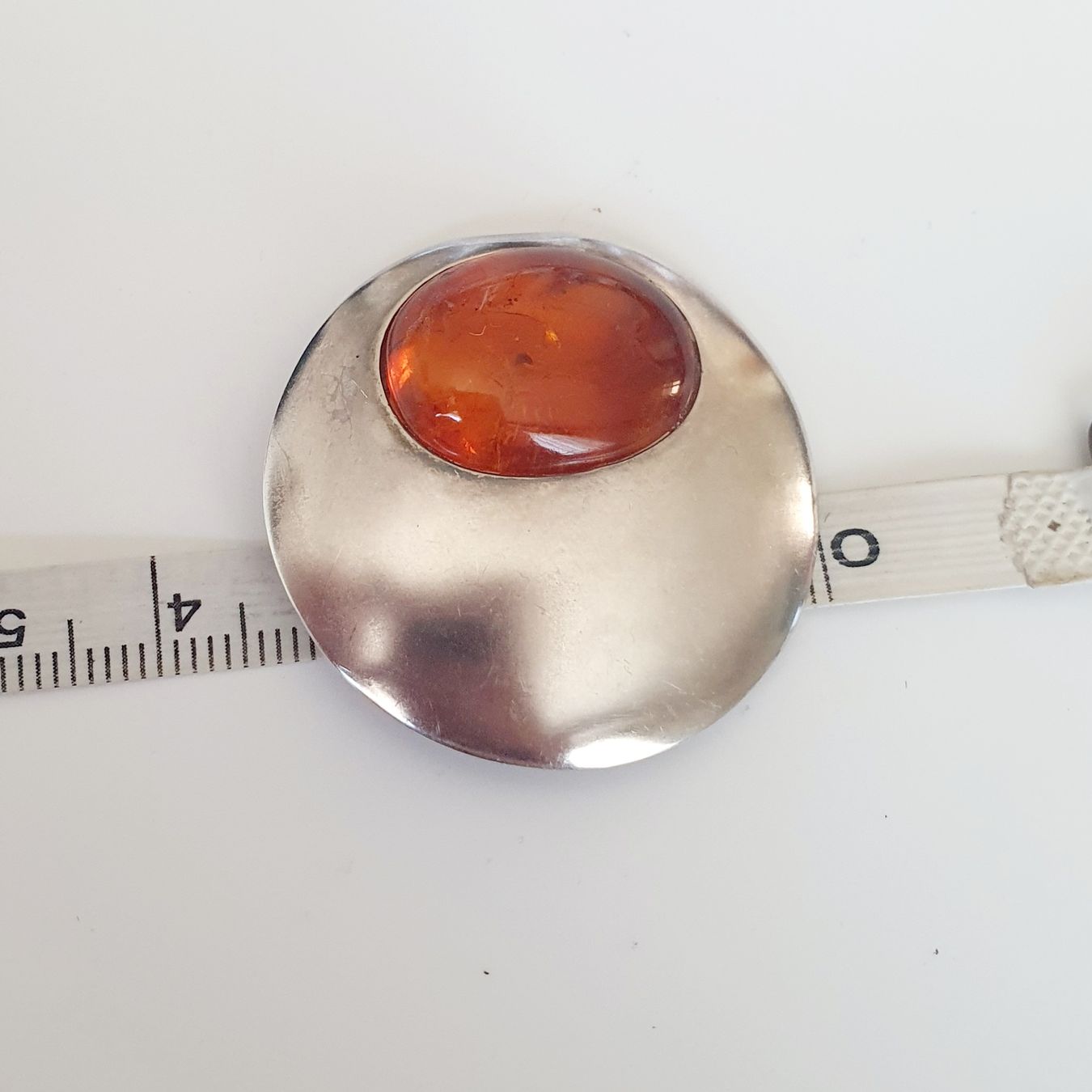 Spille & Fermagli: Schöne Brosche mit Bernstein, 925 Silber, Vintage – Usato da Kreuzlingen venduto da Wunderkiste123 1