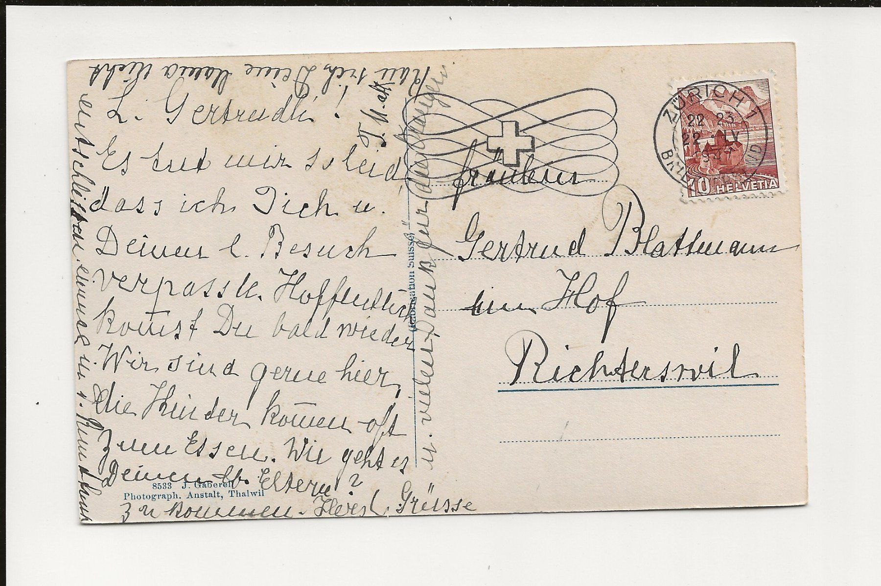 Cartoline postali: AK 1947 San Gian bei Celerina GR – Usato da Greifensee venduto da 315WDO 1