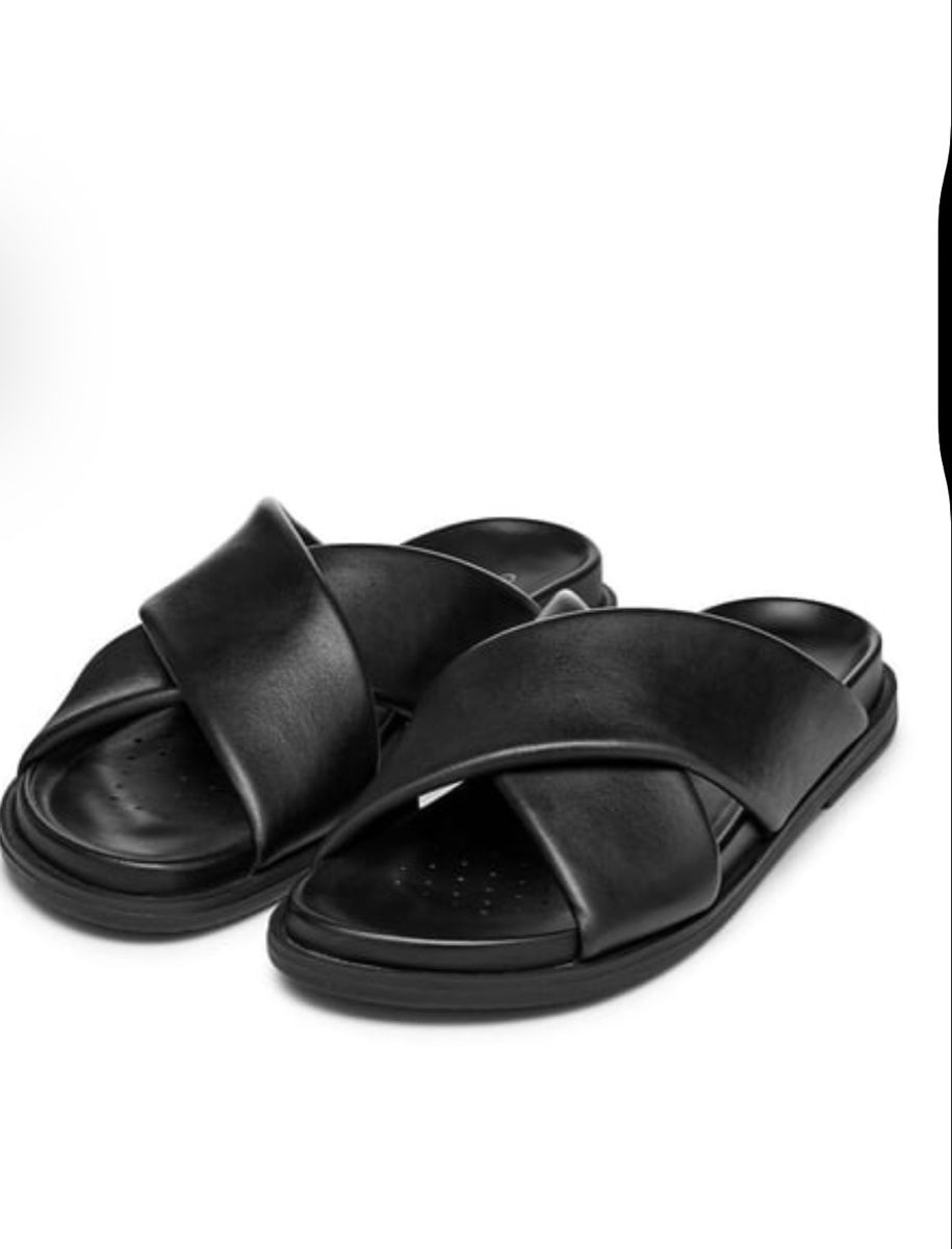 Damenschuhe: GEOX leather flat mules black NEW size EU 38 – Neu und originalverpackt aus Genève von ane_dr7w