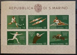 San Marino 1960 Block Olympia Rom 1960 Sport MNH **