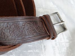 Neu Ledergürtel – 124 cm – Grosse Grösse