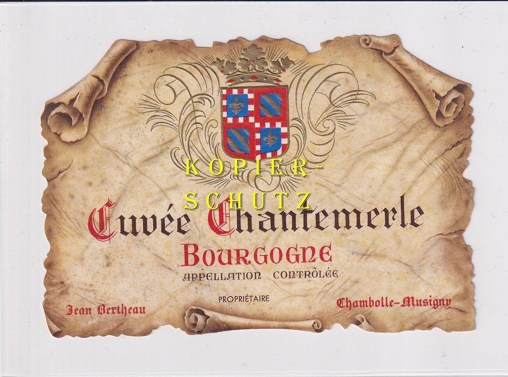 Papiere: Etikette - Bourgogne "Cuvée Chantemerle" /bd – Gebraucht aus Hombrechtikon von Rudolf07