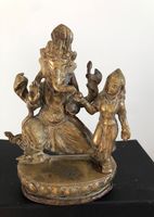 Messing Ganesha Ganesh Göttin Riddhi Indische India Indien