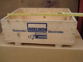 OERLIKON & Sécheron Elektroden Holzkiste