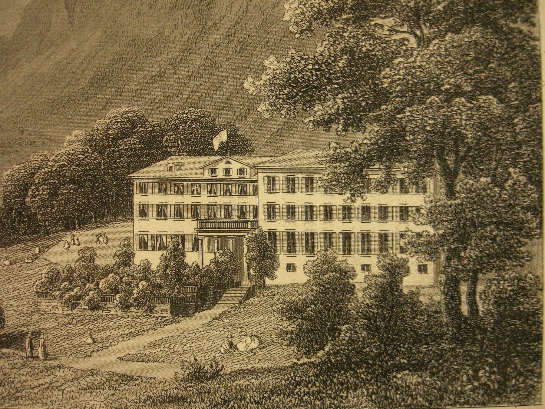 Incisioni: BAD STACHELBERG STAHLSTICH 1865 – Usato da Grüningen venduto da Kartensammler 2