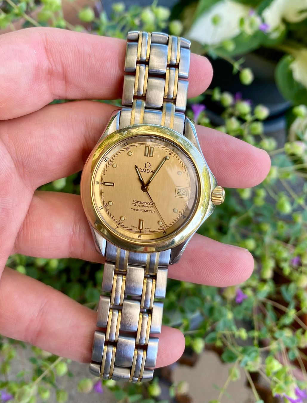 Omega Orologi: Omega Seamaster 120M Chronometer Bicolor 18K/steel Automatic – Usato da St. Gallen venduto da Montiswiss