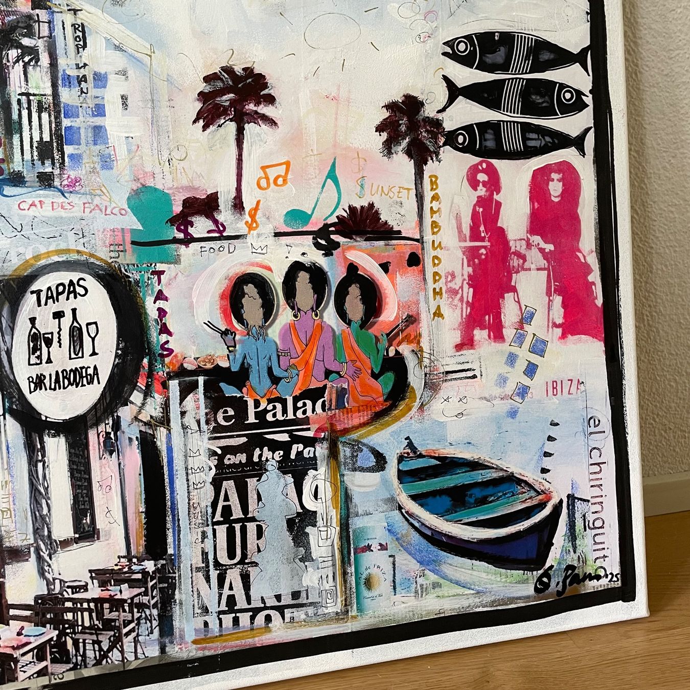 Foto & Immagini: Ibiza Pop Art Kunst Neo Expressionismus Tapas Palmen Bild – Nuovo (secondo la descrizione) da St. Niklausen LU venduto da Stefan_Bammert_Art 4