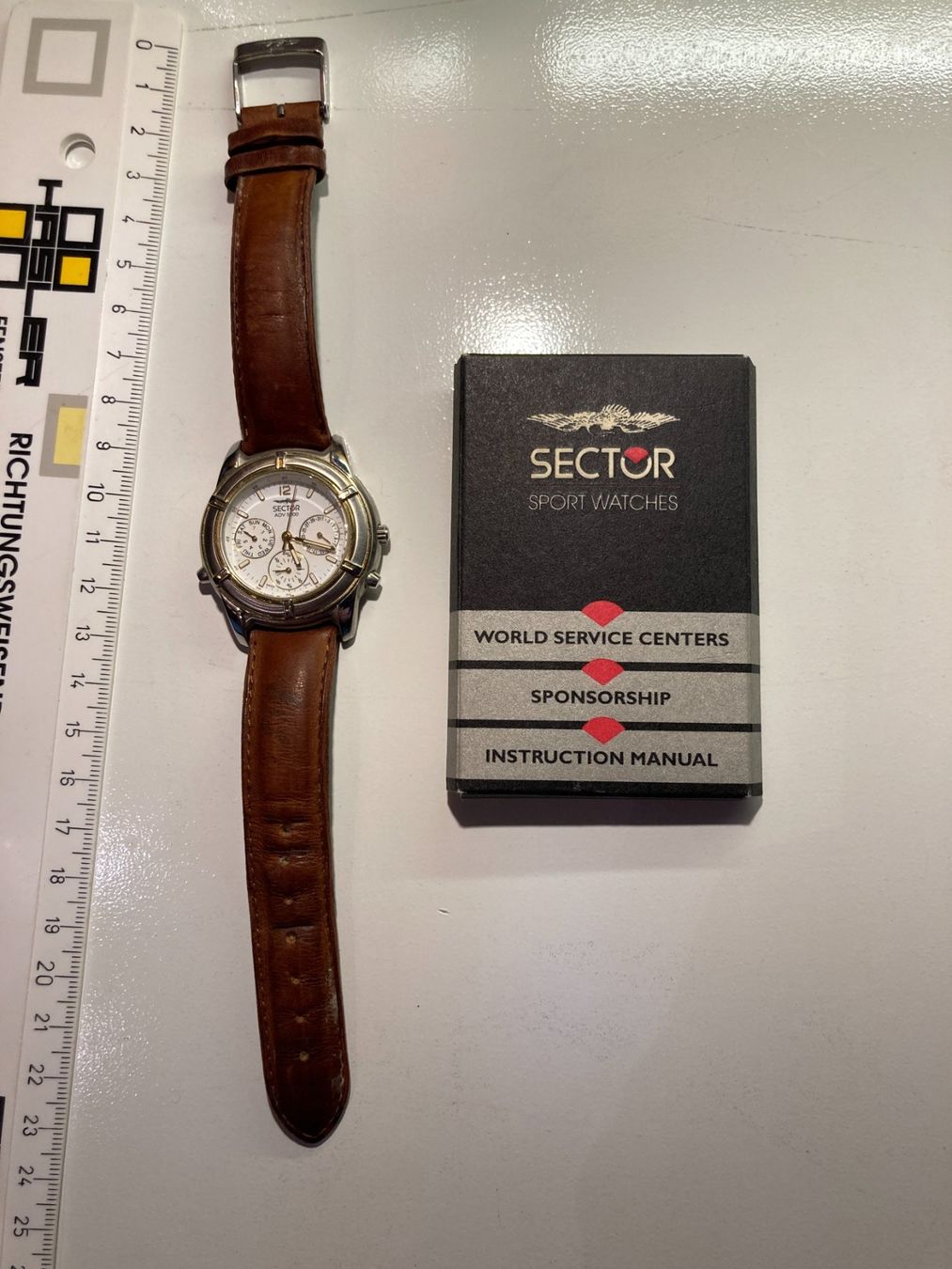 Sector Orologi: Sector ADV 5000 Herrenuhr Chronograph Lederarmband – Usato da Zwingen venduto da Hugom 4