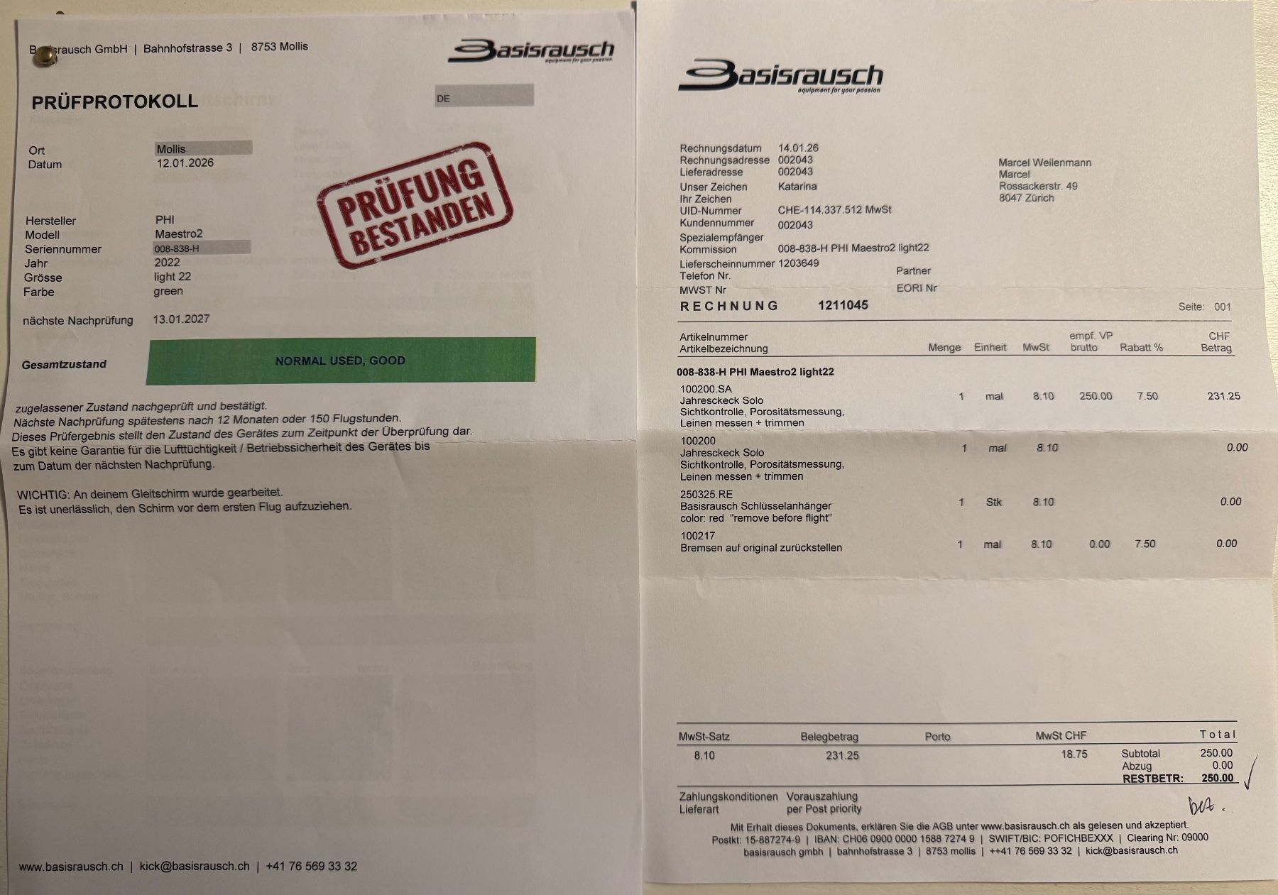 Sport dell'aria & Aquiloni: High EN B, Maestro 2 Light 22, frisch ab Check – Usato da Zürich venduto da maesle 8