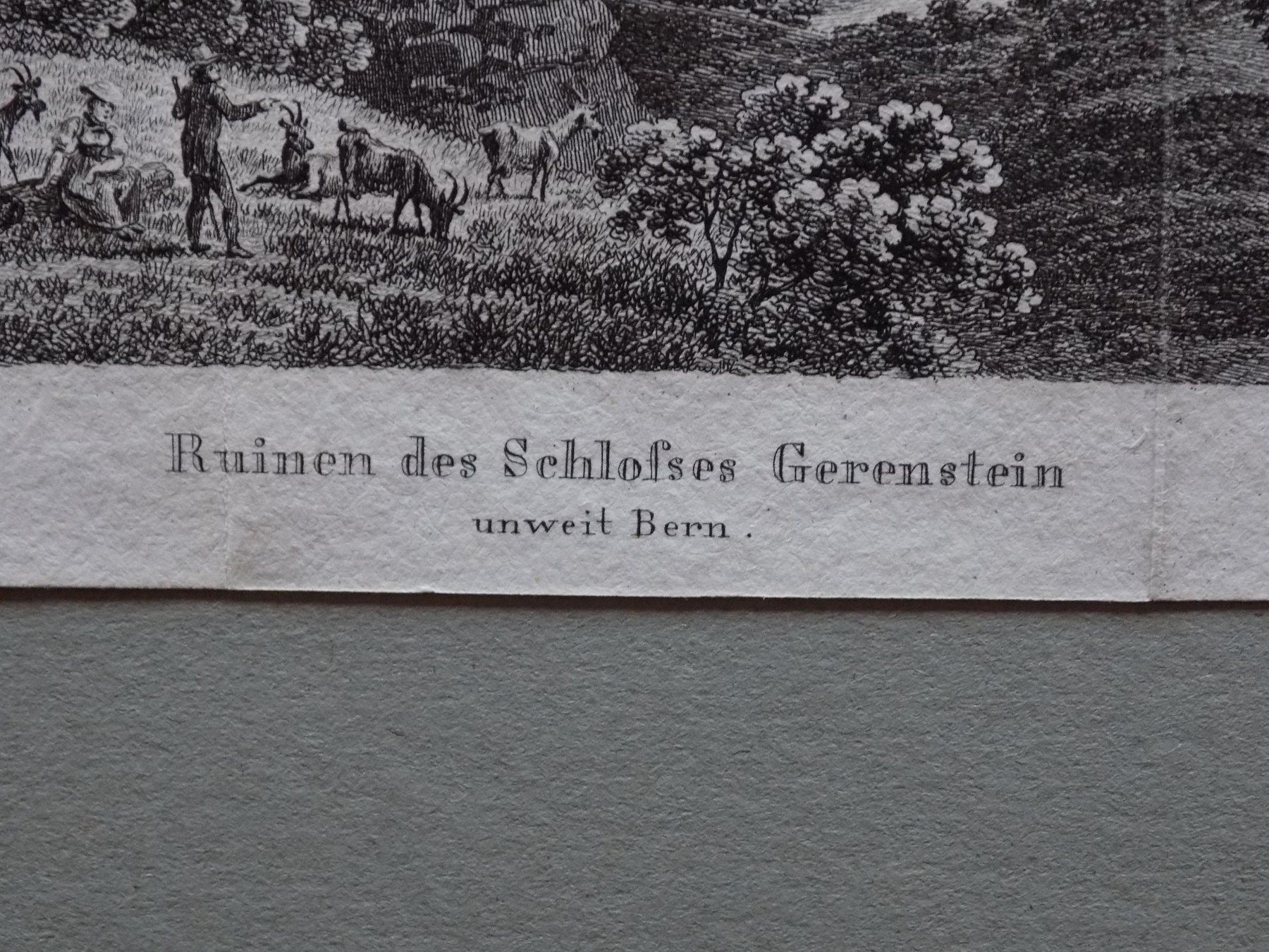 Incisioni: Schloss Gerenstein Kupferstich – Usato da Risch venduto da Antikfee 3