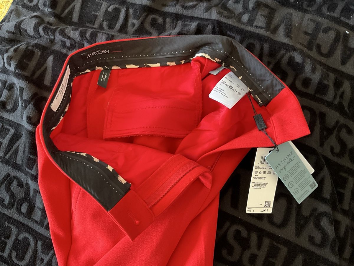 Pantaloni: MARCCAIN Wide Leg Hose, Gr. 38, Rot – Nuovo e nell'imballaggio originale da Zürich venduto da thovala 5