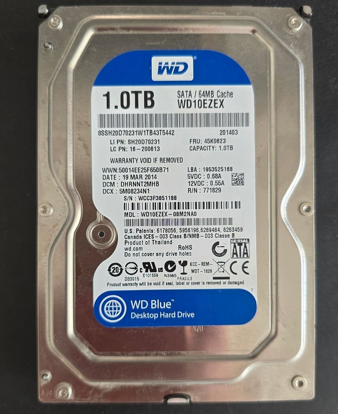 Dischi rigidi: Festplatte HDD 1 TB = 1000GB – Usato da Spreitenbach venduto da designershop65