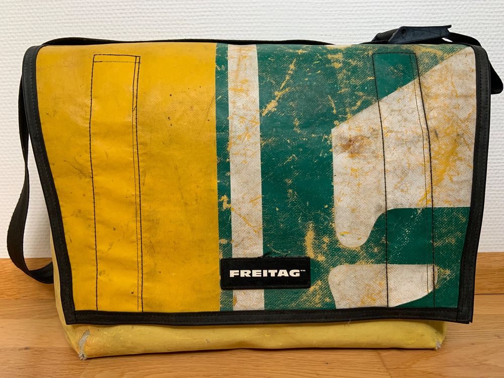 FREITAG F13 Top Cat Gelb Grün Messenger Bag vintage Kaufen auf Ricardo