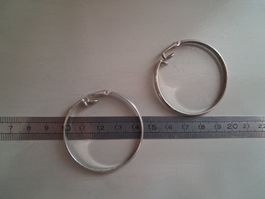 Creolen Ohrclips Silber, neuwertig