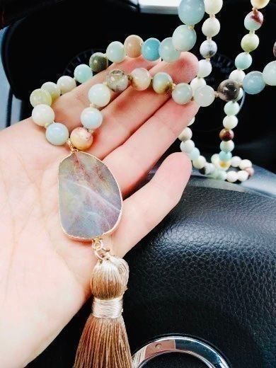 Ketten: Halskette Lariat Boho-Style Amazonit NEU – Neu und originalverpackt aus Lachen SZ von Luxolino 2