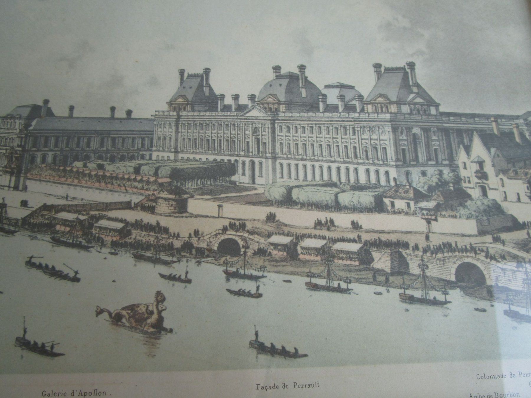 Foto & Immagini: Antikes Bild Louvre Paris, gerahmt – Usato da Binningen venduto da mondoantico 2
