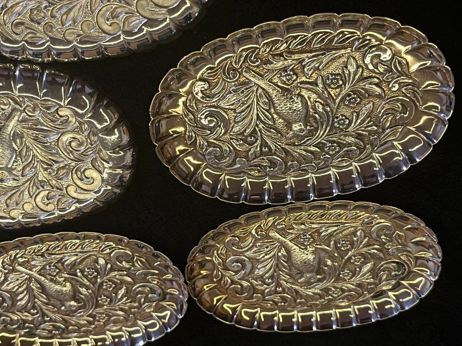 Piatti di portata: 5 Schälchen versilbert – Usato da Bettwiesen venduto da wicking27 2
