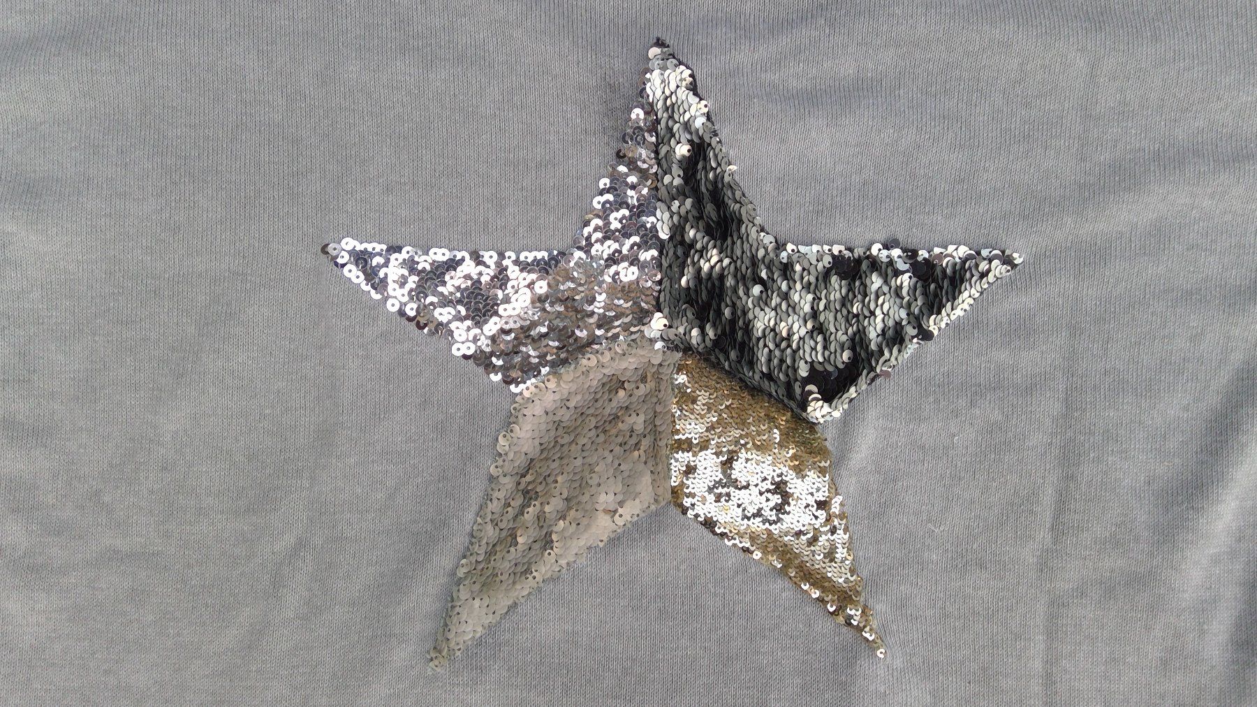 Maglioni & Felpe: Pullover kaki étoile dos en sequins, taille 2/M – Usato da Agiez venduto da chouchanelle 3