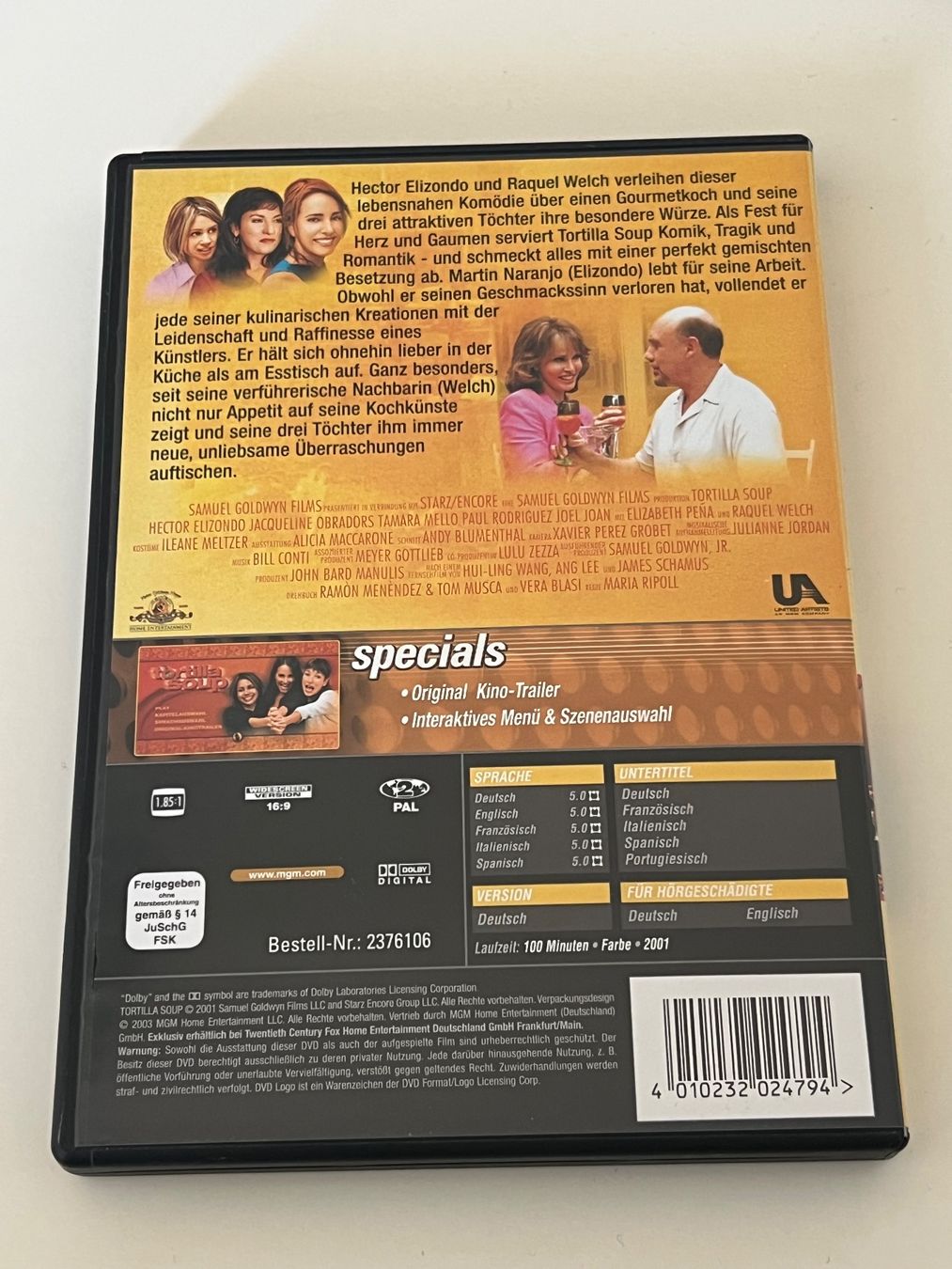 Tutti i DVDs: DVD Tortilla Soup – Usato da Altstätten SG venduto da sheamus 1