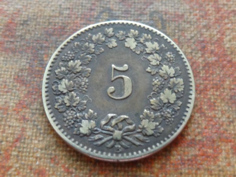 Toutes les monnaies: 5 Rp. 1872 – D'occasion à Romanel-sur-Lausanne par Swift13 1