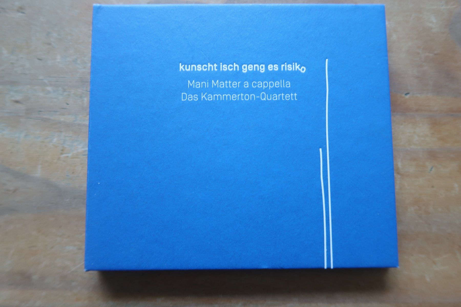 CD: DAS KAMMERTON-QUARTETT: MANI MATTER A CAPEPLLA - CD – Usato da Basel venduto da Patiscat