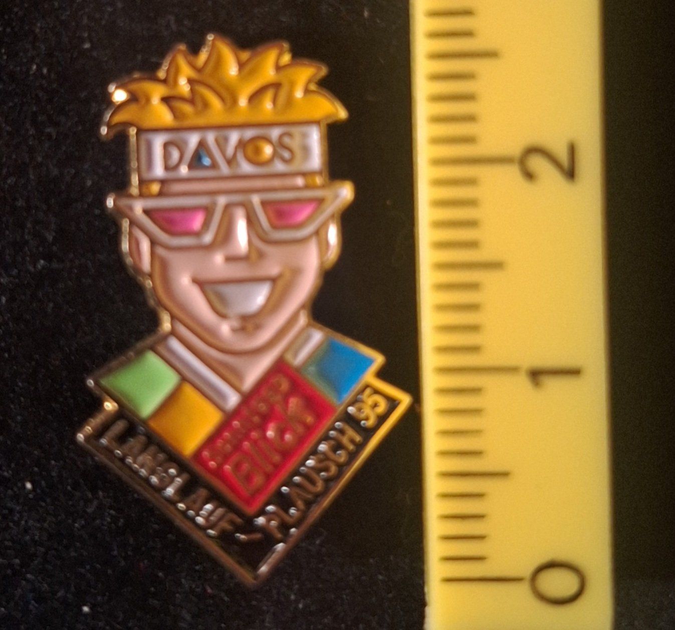 Placchette & Badge: Pin Davos Blick Langlauf Plausch 1995 – Usato da Zug venduto da Sdoerfli