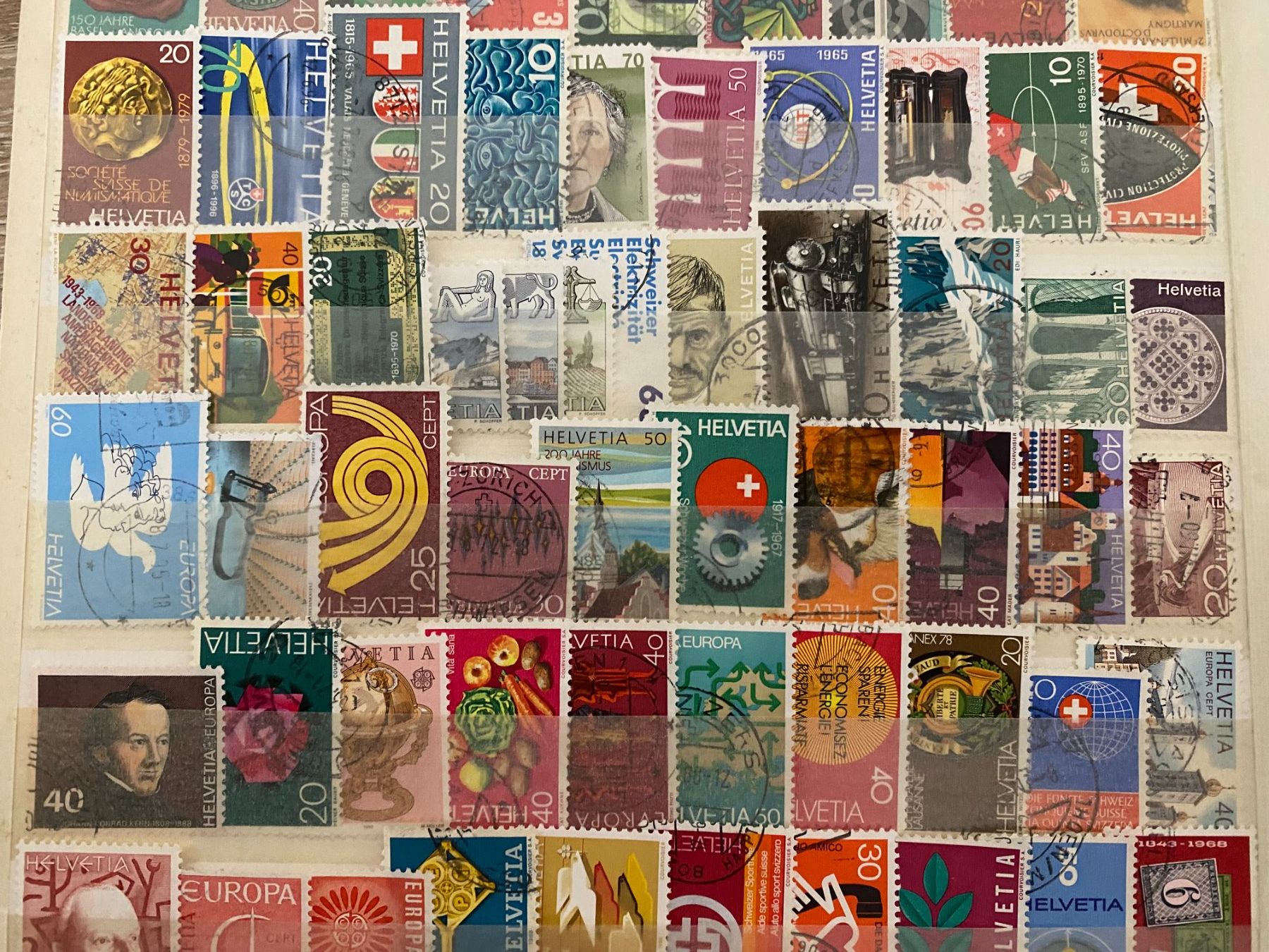 Tutti i francobolli: Briefmarken Sammlung Schweiz 80 ,stuck – Usato da matten b. interlaken venduto da jfran17 2