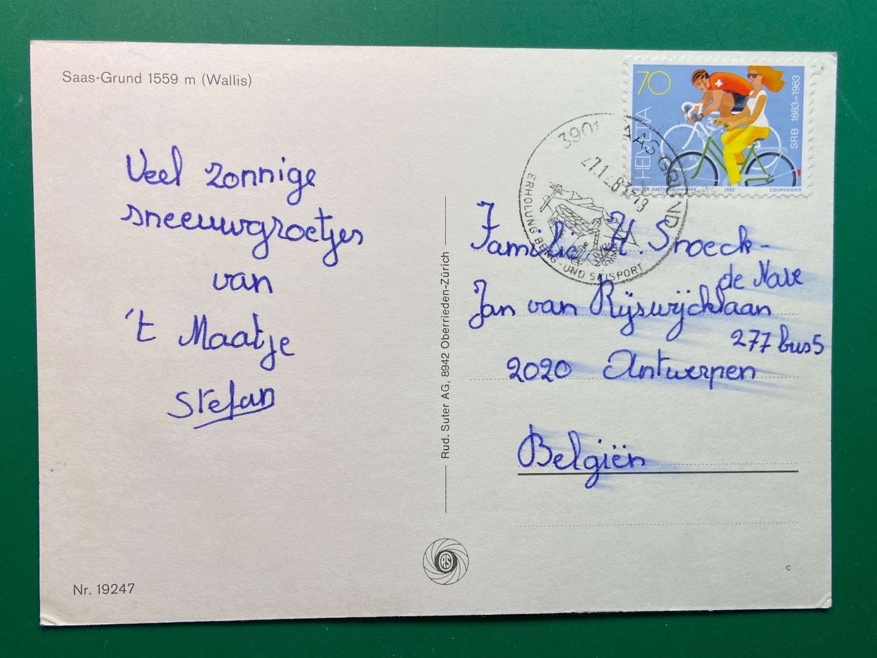 Cartoline postali: Saas-Grund - Wallis – Usato da Steg VS venduto da _vinci_ 1
