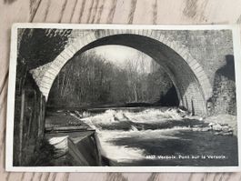 AK Versoix Pont sur la Versoix gel 1925
