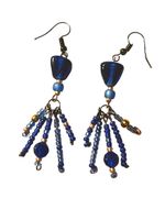 Boucle perles bleu