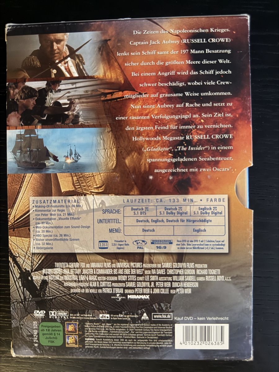 Alle DVDs: Master and Commander DVD 2er Disc Special Edition – Neu (gemäss Beschreibung) aus Lausen von EisAmStiel94 1
